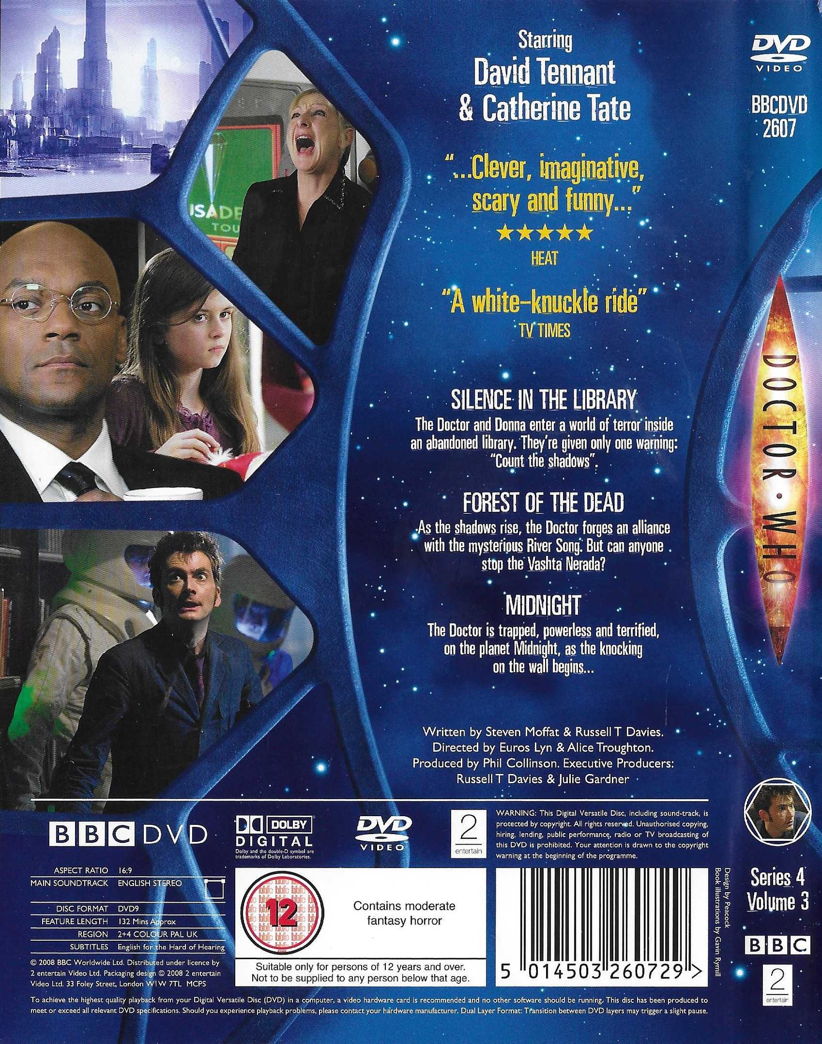 Picture of BBCDVD 2607 Doctor Who - Series 4, volume 3 by artist Steven Moffat / Russell T Davies from the BBC records and Tapes library